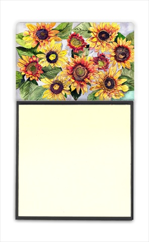 Sunflowers Refiillable Sticky Note Holder or Postit Note Dispenser, 3 x 3 In.