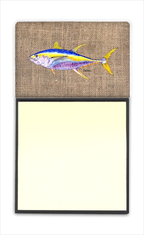 Fish - Tuna Refiillable Sticky Note Holder or Postit Note Dispenser, 3 x 3 In.