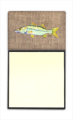 8772SN Fish - Snook Refiillable Sticky Note Holder or Postit Note Dispenser- 3 x 3 In.