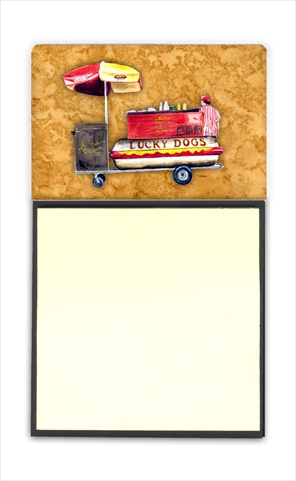 Hot Dog Refiillable Sticky Note Holder or Postit Note Dispenser, 3 x 3 In.