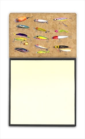 Fishing Lures Refiillable Sticky Note Holder or Postit Note Dispenser