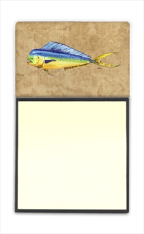 8810SN Dolphin Mahi Mahi Refiillable Sticky Note Holder or Postit Note Dispenser- 3 x 3 In.