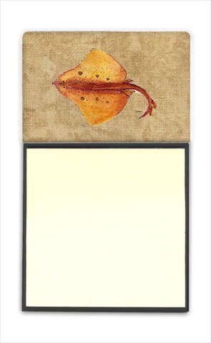 Blonde Ray Stingray Refiillable Sticky Note Holder or Postit Note Dispenser, 3 x 3 In.
