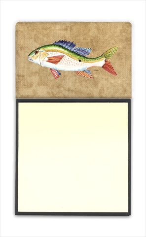 Rainbow Trout Refiillable Sticky Note Holder or Postit Note Dispenser, 3 x 3 In.