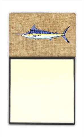 Blue Marlin Refiillable Sticky Note Holder or Postit Note Dispenser, 3 x 3 In.