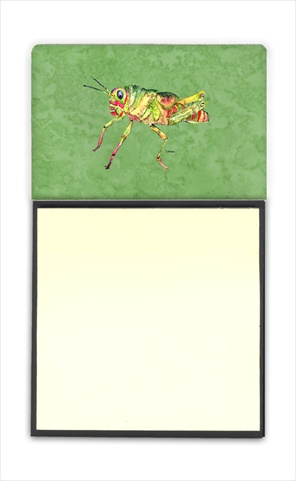 8848SN Grasshopper on Avacado Refiillable Sticky Note Holder or Postit Note Dispenser- 3 x 3 In.