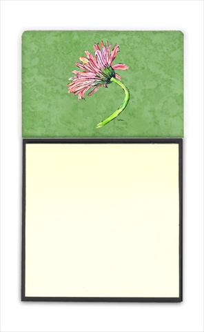 8853SN Gerber Daisy Pink Refiillable Sticky Note Holder or Postit Note Dispenser- 3 x 3 In.