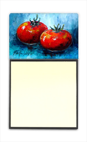Vegetables - Tomatoes Red Toes Refiillable Sticky Note Holder or Postit Note Dispenser, 3 x 3 In.