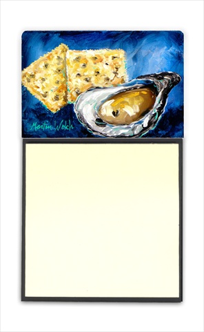 MW1089SN Oysters Two Crackers Refiillable Sticky Note Holder or Postit Note Dispenser- 3 x 3 In.