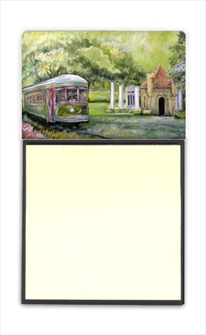 Streetcar Next Stop Audubon Park Refiillable Sticky Note Holder or Postit Note Dispenser, 3 x 3 In.