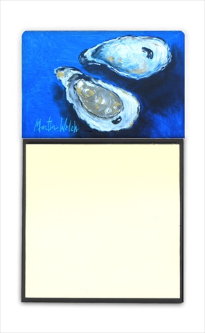 Oysters Seafood Four Refiillable Sticky Note Holder or Postit Note Dispenser, 3 x 3 In.