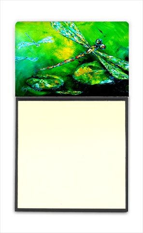 MW1114SN Dragonfly Summer Flies Refiillable Sticky Note Holder or Postit Note Dispenser- 3 x 3 In.