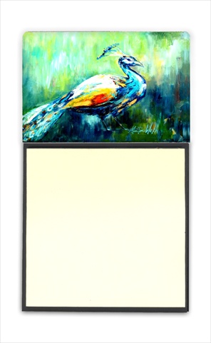 MW1160SN Proud Peacock Green Refiillable Sticky Note Holder or Postit Note Dispenser- 3 x 3 In.