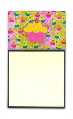 Cupcake Refiillable Sticky Note Holder or Postit Note Dispenser, 3 x 3 In.