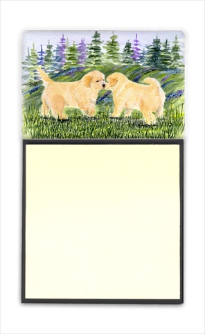 SS8102SN Golden Retriever Refiillable Sticky Note Holder or Postit Note Dispenser- 3 x 3 In.