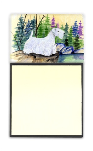SS8104SN Sealyham Terrier Refiillable Sticky Note Holder or Postit Note Dispenser- 3 x 3 In.