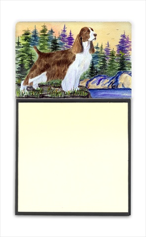 SS8105SN Springer Spaniel Refiillable Sticky Note Holder or Postit Note Dispenser- 3 x 3 In.