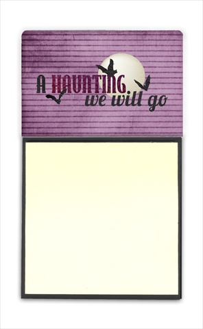 SB3015SN A Haunting we will go Halloween Refiillable Sticky Note Holder or Postit Note Dispenser- 3 x 3 In.