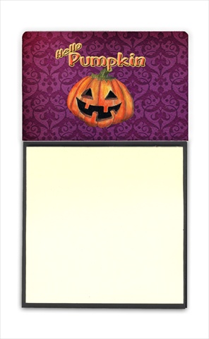 SB3017SN Hello Pumpkin Halloween Refiillable Sticky Note Holder or Postit Note Dispenser- 3 x 3 In.