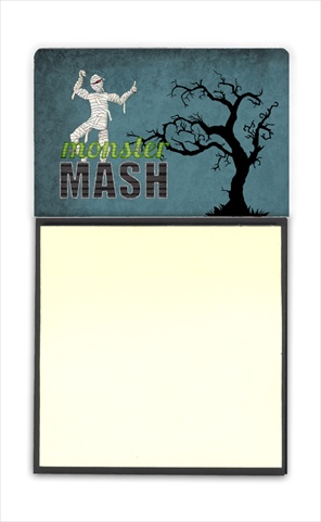 SB3019SN Monster Mash with Mummy Halloween Refiillable Sticky Note Holder or Postit Note Dispenser- 3 x 3 In.