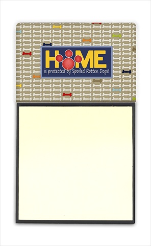 SB3053SN Home is protected by spoiled rotten dogs Refiillable Sticky Note Holder or Postit Note Dispenser- 3 x 3 In.