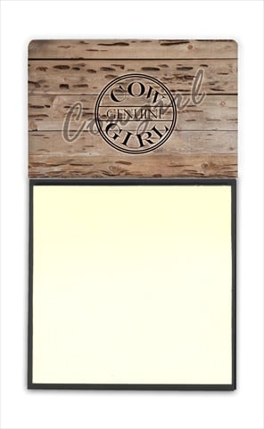 SB3056SN Genuine Cow Girl Branded Refiillable Sticky Note Holder or Postit Note Dispenser- 3 x 3 In.