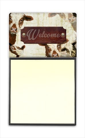 SB3065SN Welcome cow Refiillable Sticky Note Holder or Postit Note Dispenser- 3 x 3 In.