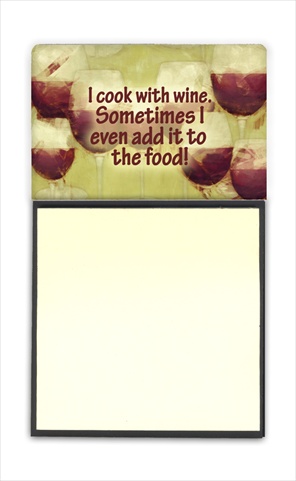 SB3069SN I cook with wine Refiillable Sticky Note Holder or Postit Note Dispenser- 3 x 3 In.