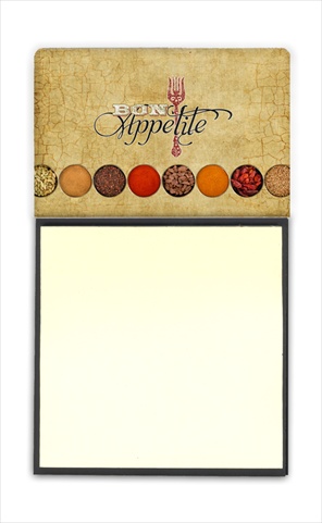SB3089SN Bon Appetite and Spices Refiillable Sticky Note Holder or Postit Note Dispenser- 3 x 3 In.