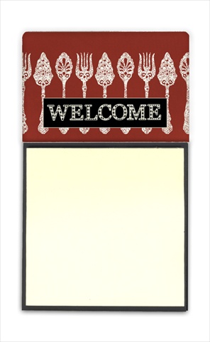 SB3090SN Serving Spoons Welcome Refiillable Sticky Note Holder or Postit Note Dispenser- 3 x 3 In.
