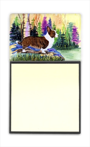 Corgi Refiillable Sticky Note Holder or Postit Note Dispenser, 3 x 3 In.