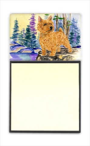 SS8011SN Norwich Terrier Refiillable Sticky Note Holder or Postit Note Dispenser- 3 x 3 In.