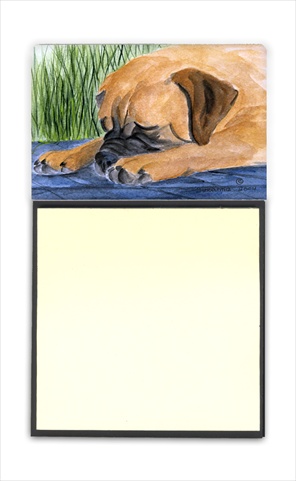 Bullmastiff Refiillable Sticky Note Holder or Postit Note Dispenser, 3 x 3 In.