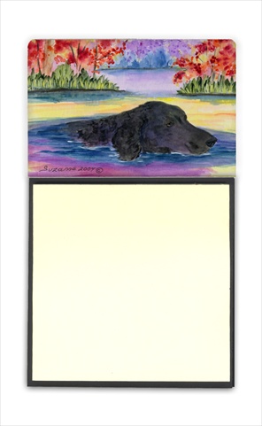 SS8043SN Curly Coated Retriever Refiillable Sticky Note Holder or Postit Note Dispenser- 3 x 3 In.