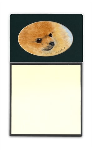 Pomeranian Refiillable Sticky Note Holder or Postit Note Dispenser, 3 x 3 In.