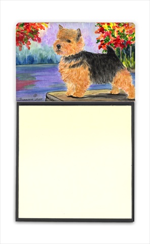 SS8054SN Norwich Terrier Refiillable Sticky Note Holder or Postit Note Dispenser- 3 x 3 In.