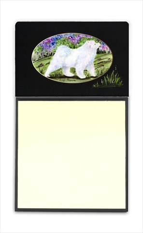 Samoyed Refiillable Sticky Note Holder or Postit Note Dispenser, 3 x 3 In.