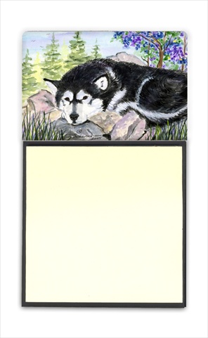 SS8062SN Alaskan Malamute Refiillable Sticky Note Holder or Postit Note Dispenser- 3 x 3 In.