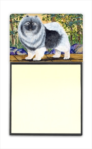 SS8127SN Keeshond Refiillable Sticky Note Holder or Postit Note Dispenser- 3 x 3 In.