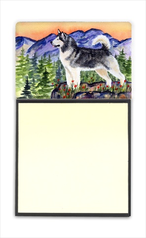 Picture of Carolines Treasures SS8157SN Alaskan Malamute Refiillable Sticky Note Holder or Postit Note Dispenser