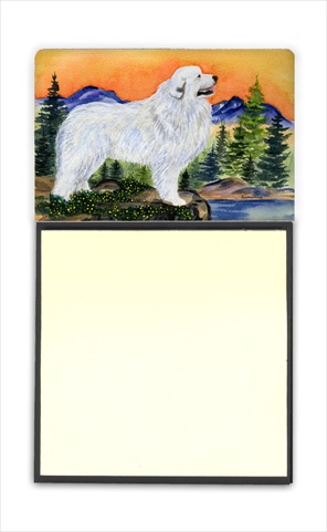 Picture of Carolines Treasures SS8183SN Great Pyrenees Refiillable Sticky Note Holder or Postit Note Dispenser