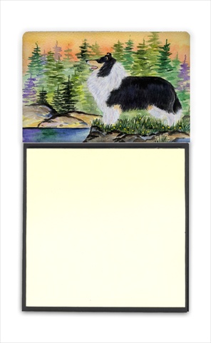 Picture of Carolines Treasures SS8203SN Collie Refiillable Sticky Note Holder or Postit Note Dispenser