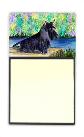 Scottish Terrier Refiillable Sticky Note Holder or Postit Note Dispenser