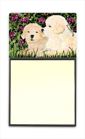 Golden Retriever Refiillable Sticky Note Holder or Postit Note Dispenser