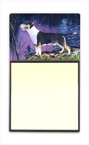 Bull Terrier Refiillable Sticky Note Holder or Postit Note Dispenser