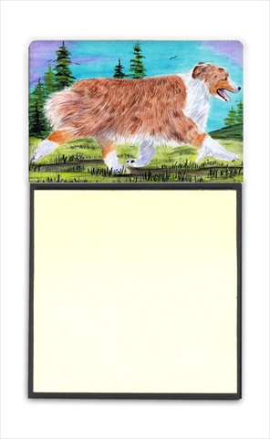 SS8423SN Australian Shepherd Refiillable Sticky Note Holder or Postit Note Dispenser
