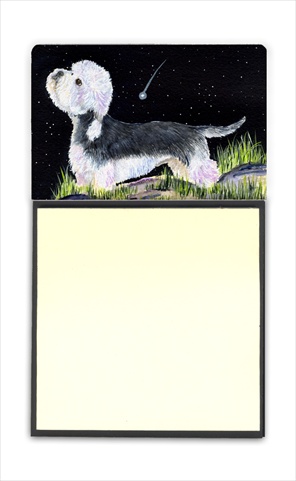 Starry Night Dandie Dinmont Terrier Refiillable Sticky Note Holder or Postit Note Dispenser