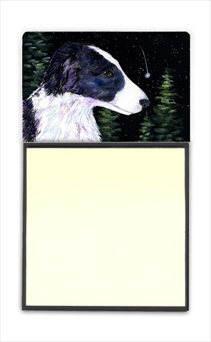 SS8490SN Starry Night Border Collie Refiillable Sticky Note Holder or Postit Note Dispenser