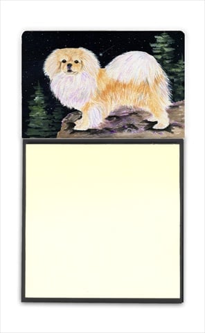 Starry Night Tibetan Spaniel Refiillable Sticky Note Holder or Postit Note Dispenser