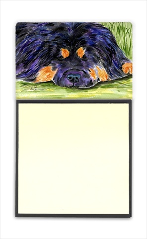 Tibetan Mastiff Refiillable Sticky Note Holder or Postit Note Dispenser